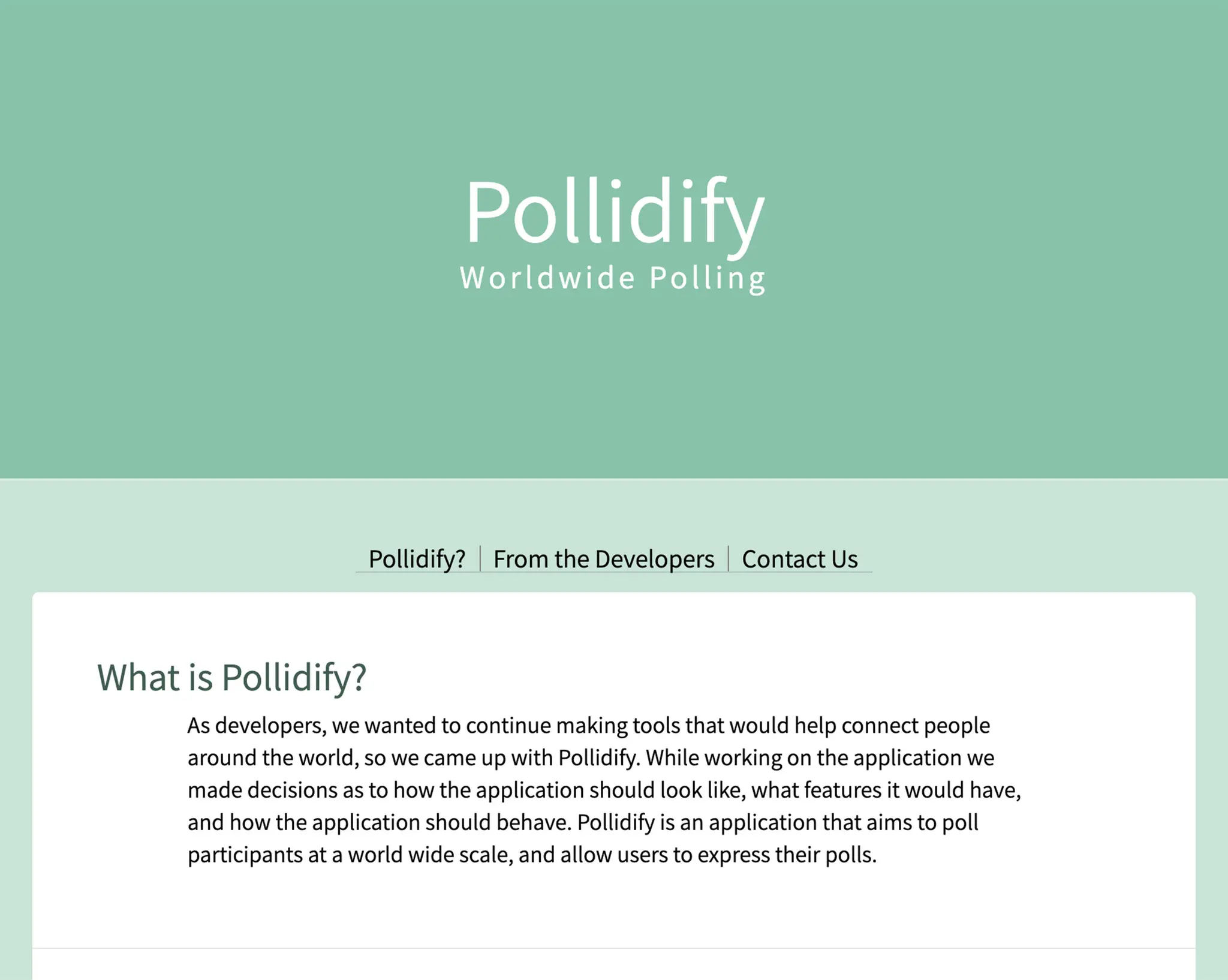Project Pollidify project preview
